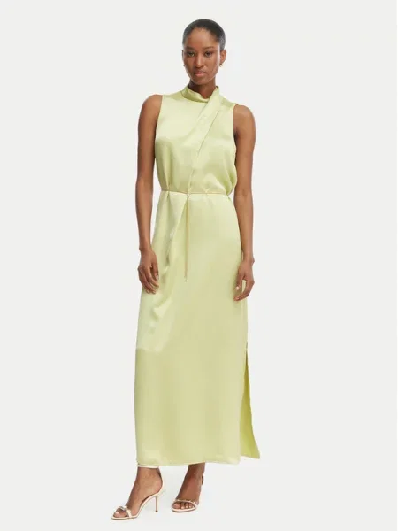 HUGO Rochie cocktail deschis galben
