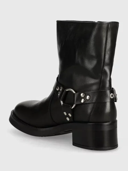 Шкіряні черевики Steve Madden Becase на плоскому ходу чорний