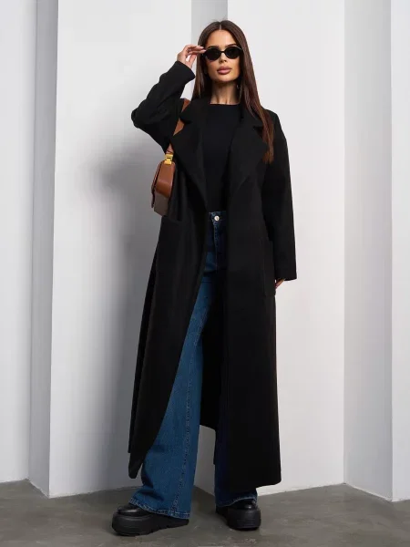 Вовняне Пальто ISSA Plus чорний