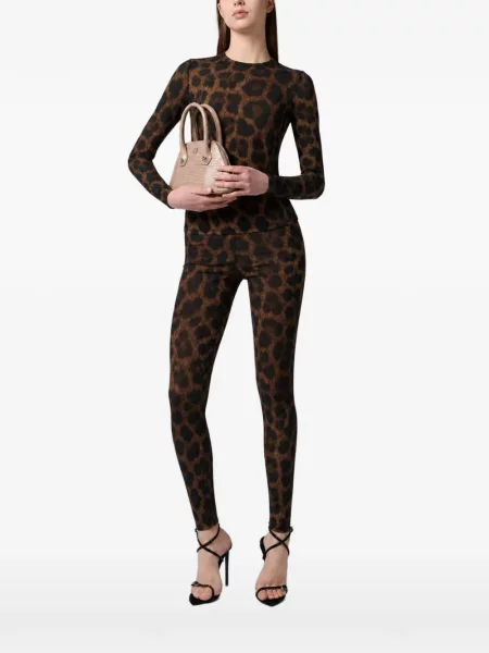 Body Philipp Plein cu imagine cu model leopard din tul maro