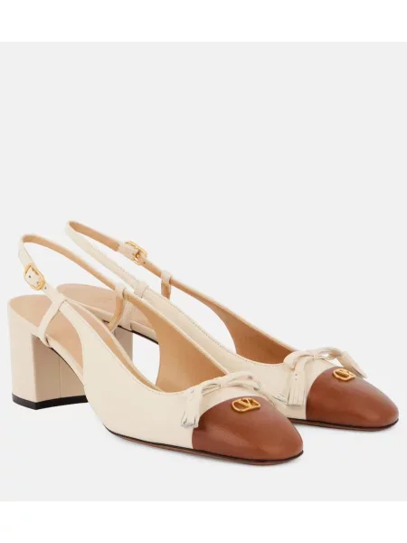 Pantofi cu toc Valentino Garavani din piele slingback