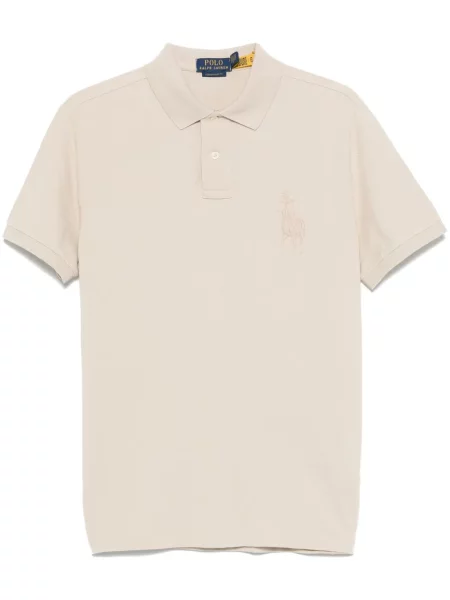Siuvinėta dryžuota polo marškinėliai Polo Ralph Lauren balta
