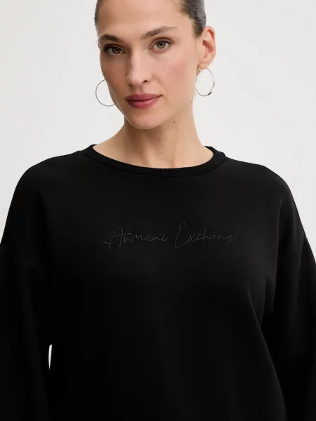 Свитер Armani Exchange с аппликацией черный