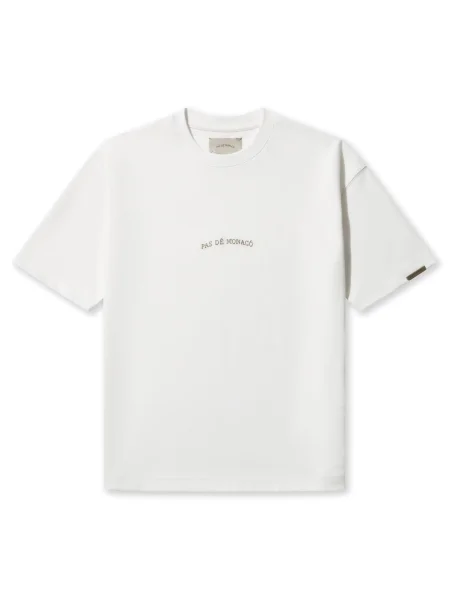 Pas De Monaco Tričko Broderie offwhite