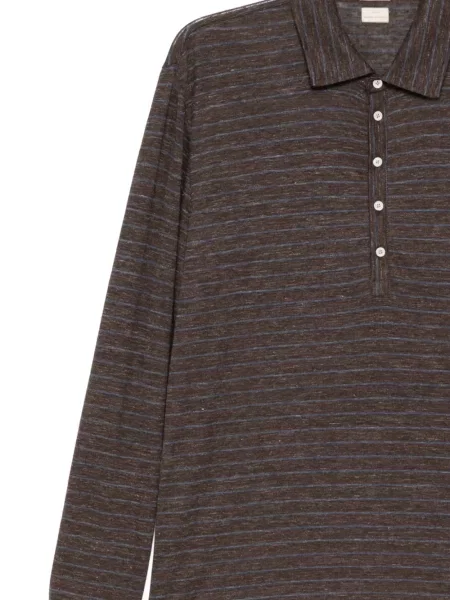 Tricou polo Massimo Alba cu dungi alb