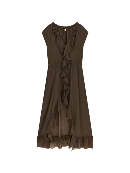 Rochie Guess cu volane maro