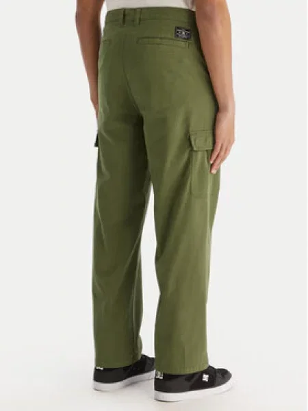 DC Shoes Cargo stiliaus kelnės Worker Baggy Chino Cargo žalia