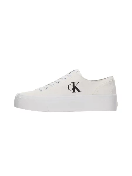 Sneakerși Calvin Klein din canvas alb