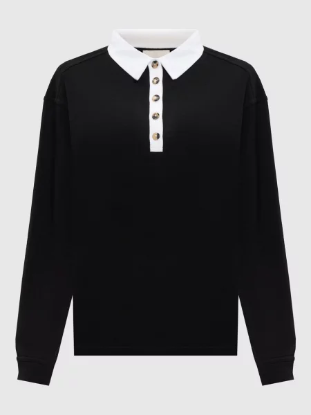 Шелковое поло Khaite черное