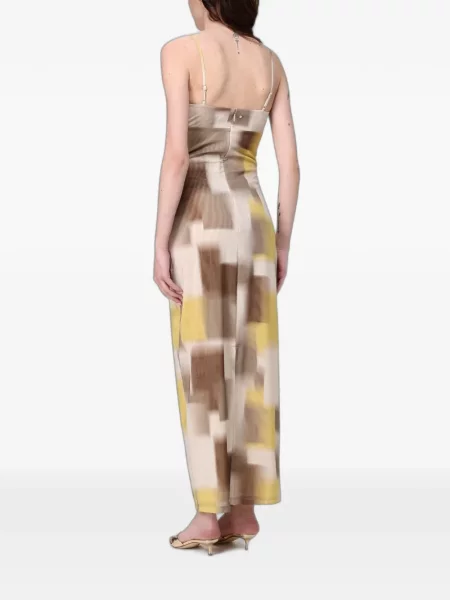 Rochie maxi Emporio Armani cu imagine din tul