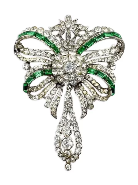 Brosa Jennifer Gibson Jewellery de cristal argintiu