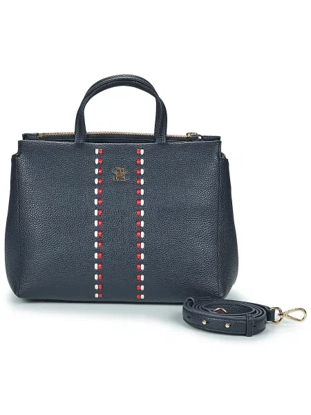 Satchelová kabelka Tommy Hilfiger modrá