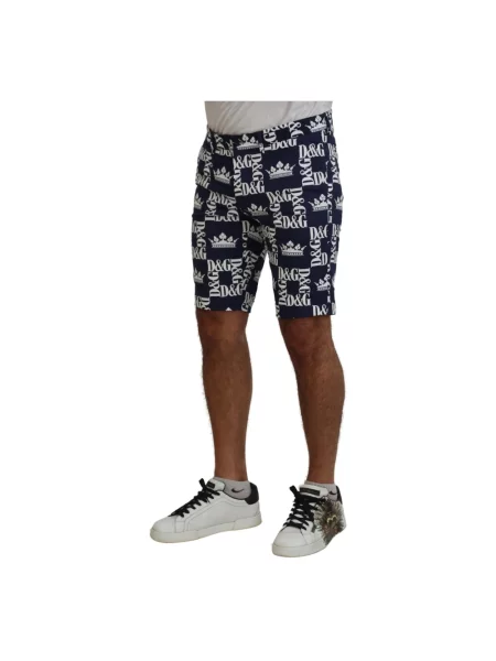 Szorty Dolce And Gabbana z logo niebieskie