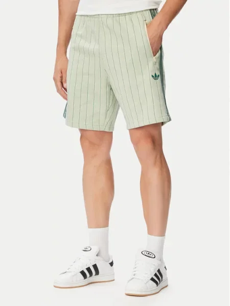 Adidas Pantaloni scurți sport Pinstripes Crem