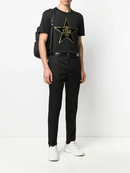 Kulkšnis chinos kelnes Dolce & Gabbana juoda