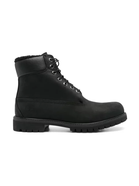 Botki Timberland sznurowane zamszowe czarne
