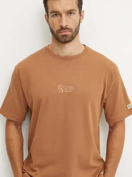 Kratka majica Columbia CSC Heritage rjava