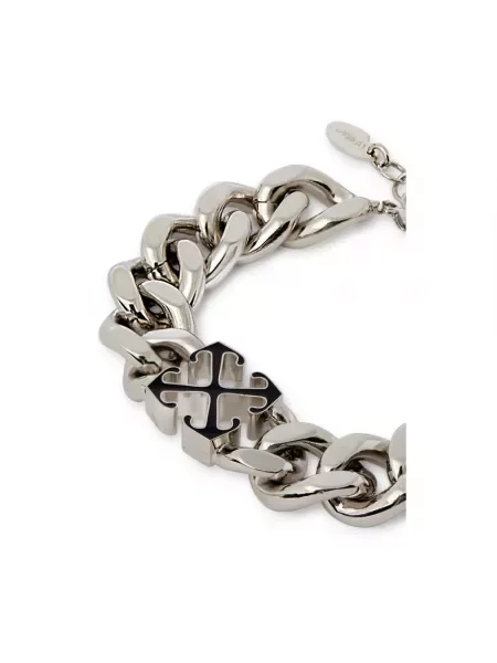 Off-White Bangle Bracelet Silver/ Black Universal biała