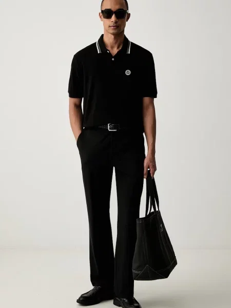 Tricou polo Armani Exchange negru
