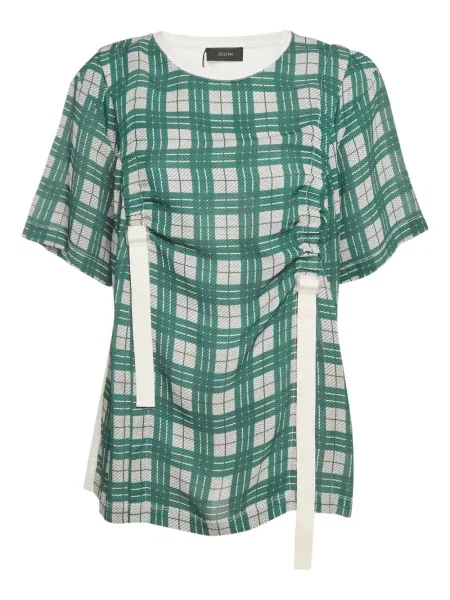 Koszulka Joseph w kratkę na sprzączkę zielona