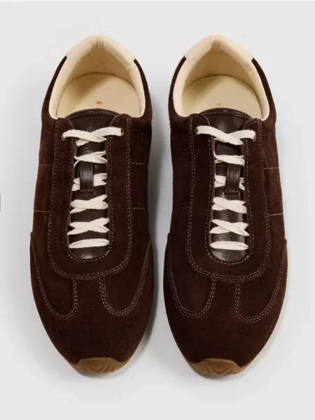 Mohito Sneakers stiliaus batai tamsiai ruda