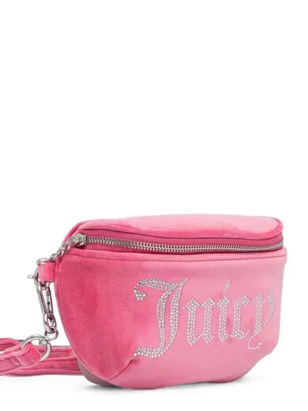 Stras curea Juicy Couture de catifea roz
