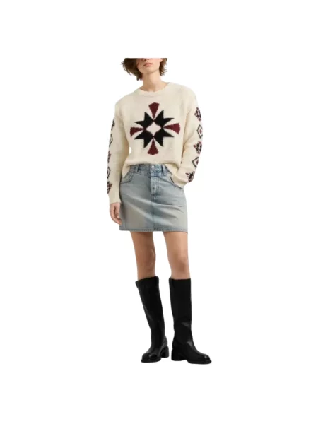 Sweter Pepe Jeans wełniany beżowy