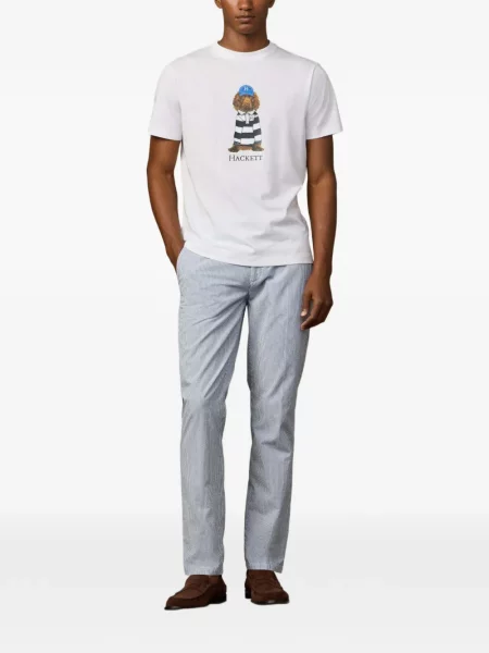 Tricou Hackett London cu imagine alb