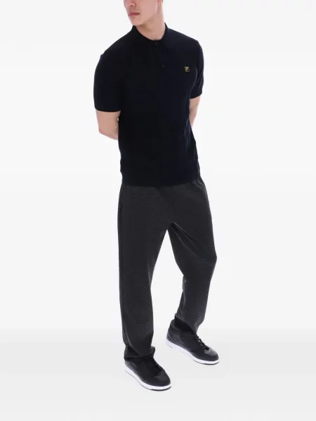 Πλεκτό polo Fila μαύρο