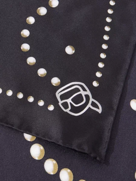 Karl Lagerfeld Šatka IKON čierna biela