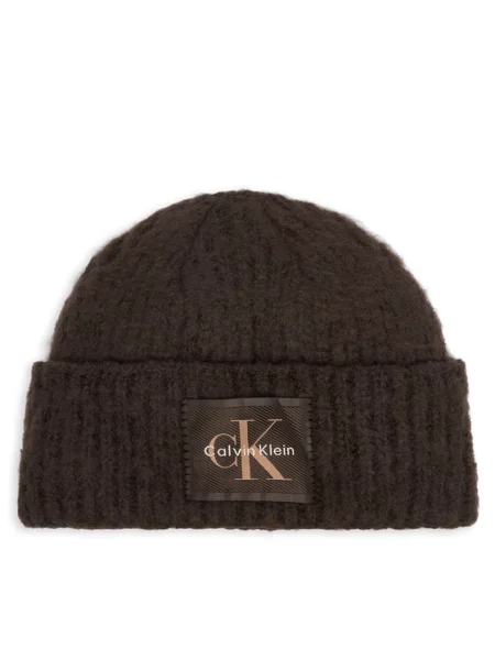 Kepurė Calvin Klein Tamsiai ruda