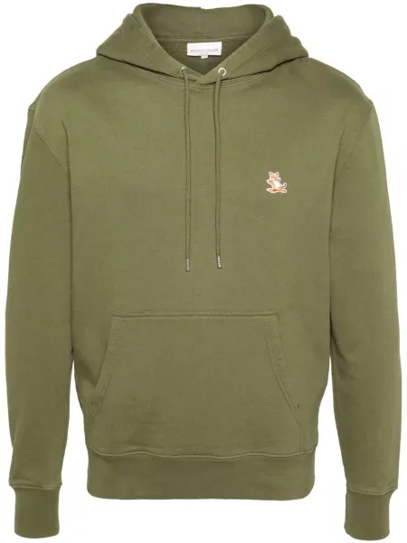 Mikina s kapucí Maison Kitsuné zelená