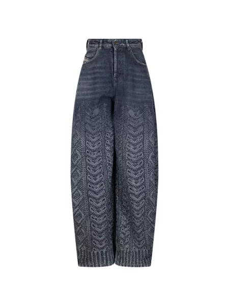 Blugi Diesel tricotate cu imagine albastru