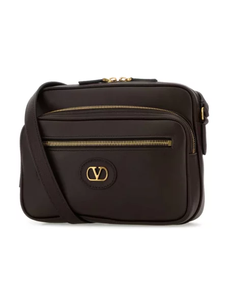 Torebka crossbody Valentino Garavani skórzana brązowa