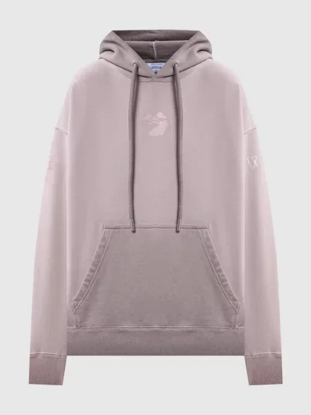 Худі з брендовим принтом Off-white рожеве
