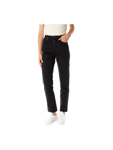 Jeansy straight leg Nudie Jeans czarne