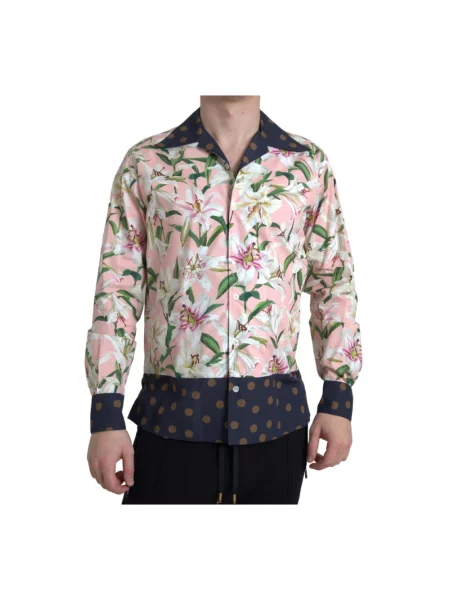 Koszula Dolce And Gabbana casual różowa