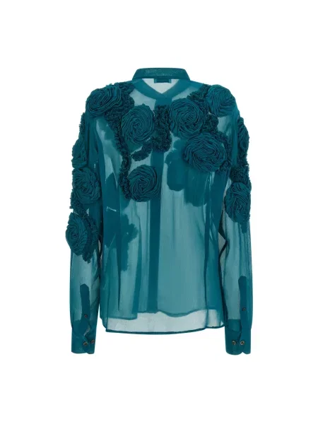 Koszula Dries Van Noten niebieska