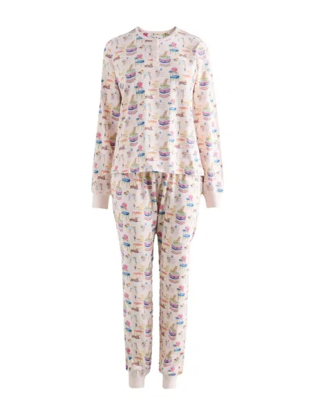 Cath Kidston Pijama / galben / roz / roz pastel albastru