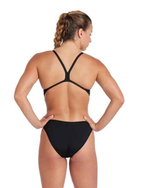 ARENA Costum de baie întreg TEAM CHALLENGE SOLID negru alb
