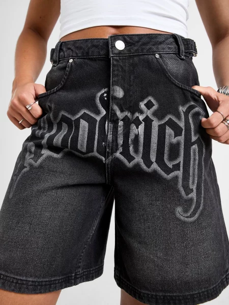 Hoodrich Szorty Denim Jorts czarne