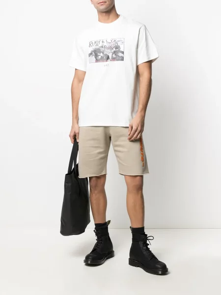Tricou Throwback cu imagine alb
