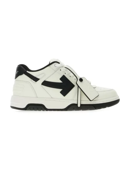 Sneakersy Off-white skórzane biznesowe białe