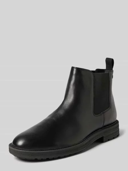Buty chelsea z elastyczną wstawką model ‘WHOSKINS’ Jack & Jones czarne