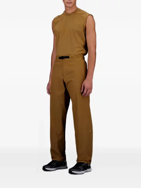 Cu centură pantaloni Laminar cu bretele maro