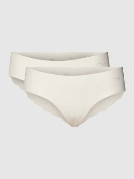Majtki hipster z nadrukiem z logo model ‘ZERO MICROFIBRE Sloggi białe