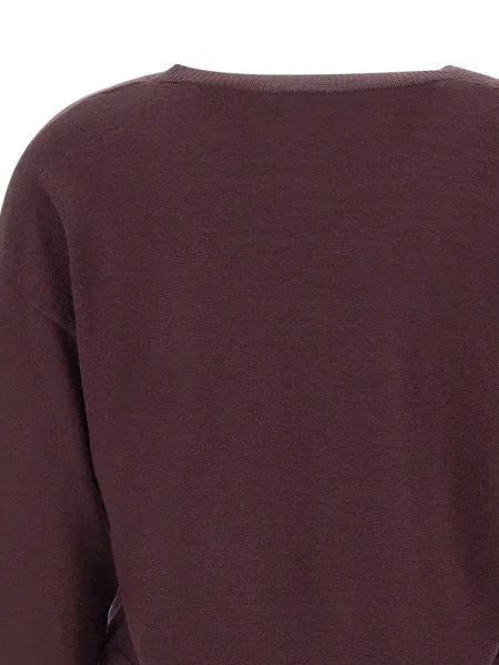 Pulover Eleventy de lână cu decolteu în V roșu