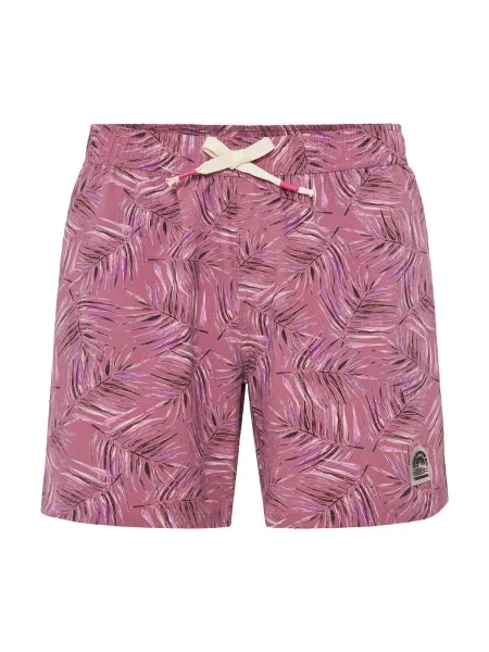Funky Buddha Șorturi de baie maro / lila / mauve alb