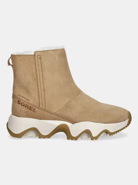 Semišové snehule Sorel KINETIC IMPACT SHORT BOOT hnedá