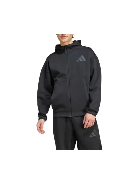 Bluza rozpinana z kapturem Adidas czarna